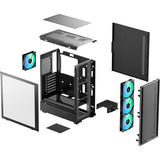 DeepCool CC550 4F, Towerkabinet Sort