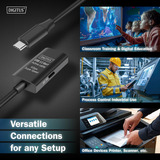 Digitus Aktivt USB 3.2 Gen 1 forlængerledning, USB-C stik > USB-C hunstik Sort