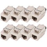 Digitus Keystone-modul Cat. 8.1, afskærmet, 8 stk., Keystone modul Sølv