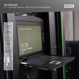 Digitus Modulær HD LCD KVM-konsol med 17" TFT 1-port VGA, KVM-switchen Sort