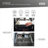 Digitus Modulær HD LCD KVM-konsol med 17" TFT 1-port VGA, KVM-switchen Sort