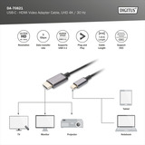 Digitus USB-C adapterkabel USB-C > HDMI A, 4K @ 30HZ Sort
