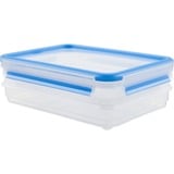 Emsa 513576 enhed til madopbevaring Rektangulær Kasse 0,6 L Transparent 1 stk, Boks gennemsigtig/Blå, Kasse, Rektangulær, 0,6 L, Transparent, Polypropylen (PP), Termoplastisk elastomer (TPE), Tyskland