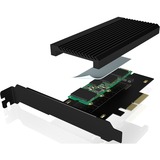 ICY BOX IB-PCI208-HS interface-kort/adapter Intern M.2, Interface card Sort, PCIe, M.2, Fuld højde/ lav profil, PCIe 4.0, Sort, Passiv