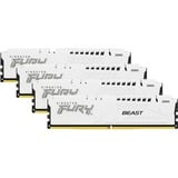 Kingston FURY FURY Beast 128GB 5200MT/s DDR5 CL40 DIMM (Sæt med 4) White XMP, Hukommelse Hvid, 128 GB, 4 x 32 GB, DDR5, 288-pin DIMM, Hvid