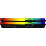 Kingston FURY FURY Beast 16 GB 5200 MT/s DDR5 CL40 DIMM (sæt med 2) RGB, Hukommelse Sort, 16 GB, 2 x 8 GB, DDR5, 288-pin DIMM