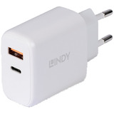 Lindy 30W USB Type A & C Oplader Hvid