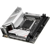 MSI MPG B760I EDGE WIFI bundkort Intel B760 LGA 1700 mini ATX Sølv, Intel, LGA 1700, Intel® Celeron®, Intel® Pentium® Gold, LGA 1700, DDR5-SDRAM, 96 GB