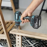Makita Batteridrevet bore-/skruemaskine med udskifteligt hovedsystem DDF491RTJ, 18 Volt, Bore-/ skruemaskine Blå/Sort