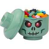 Room Copenhagen LEGO Opbevaringshoved "Skelet", lille, Opbevaringsboks Grøn/Sort