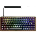 Sharkoon Gaming-tastatur træ/Sort, DE-layout, Gateron G Pro 3.0 Yellow