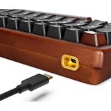 Sharkoon Gaming-tastatur træ/Sort, DE-layout, Gateron G Pro 3.0 Yellow