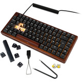 Sharkoon Gaming-tastatur træ/Sort, DE-layout, Gateron G Pro 3.0 Yellow