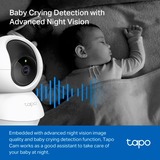 TP-Link TC71 overvågningskamera Kuppel IP-sikkerhedskamera Indendørs 2304 x 1296 pixel Skrivebord Hvid/Sort, IP-sikkerhedskamera, Indendørs, Trådløs, Amazon Alexa & Google Assistant, 2400 MHz, Skrivebord