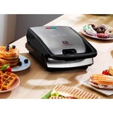 Tefal SW854D16 sandwichtoaster 700 W Sort, Rustfrit stål, Sandwich maker rustfrit stål/Sort, 700 W, 2 stk, 32 stk