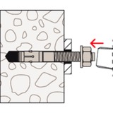 fischer Bolzenanker FBN II 12/10, Dyvel Sølv