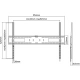 goobay 49892 tv-beslag 2,16 m (85") Grå, Wall Mount Sort, 127 cm (50"), 2,16 m (85"), 75 kg, 200 x 200 mm, 600 x 400 mm, Grå