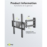 goobay TV-vægbeslag Basic FULLMOTION (M), Wall Mount Sort