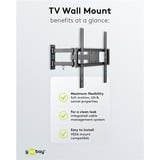 goobay TV-vægbeslag Basic FULLMOTION (M), Wall Mount Sort