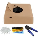 goobay Udendørs netværkskabel-sæt Cat.6, U/UTP Sort