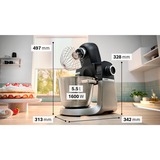 Bosch MUMS6ZS13D, Foodprocessor Sort/rustfrit stål