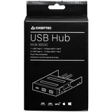 Chieftec MUB-3003 interface hub USB 3.2 Gen 2 (3.1 Gen 2) Type-A 10000 Mbit/s Sort, Frontpanel Sort, USB 3.2 Gen 2 (3.1 Gen 2) Type-A, USB 3.2 Gen 1 (3.1 Gen 1) Type-A, USB 3.2 Gen 2 (3.1 Gen 2) Type-C, 10000 Mbit/s, Sort, Metal, Plast, 102 mm