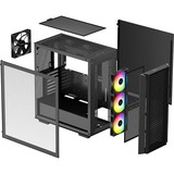 DeepCool CG540 Midi Tower Sort, Towerkabinet Sort, Midi Tower, PC, Sort, ATX, EATX, micro ATX, Mini-ITX, ABS, SPCC, Hærdet glas, Spil