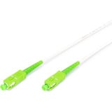 Digitus Fiberoptisk simplex patchkabel, stålforstærket, singlemode, SC/APC > SC/APC Hvid