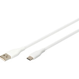 Digitus USB 2.0 silikone tilslutningskabel USB-A > USB-C Hvid