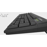 KeySonic KSK-8008U-IP tastatur Hjemme/kontor USB Sort Sort, DE-layout, Gummi dome, Fuld størrelse (100 %), Ledningsført, USB, Membran, Sort