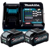 Makita Power Source Kit Li 40V 2,5Ah, Oplader Sort/Blå