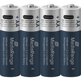 MediaRange USB-C Li-Ion batteri, Mignon AA I 1.5V | 1400 mAh, pakke med 4 