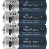 MediaRange USB-C Li-Ion batteri, Mignon AA I 1.5V | 1400 mAh, pakke med 4 