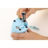 Peach PO112 Elektrisk blyantspidser Blå, Spitzer Lyseblå, Elektrisk blyantspidser, Blå, Batteri, AA, 1 stk