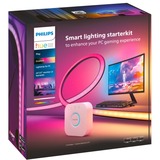 Philips Hue Play gradient lightstrip til PC, LED Strip Sort/Hvid, Philips Play gradient lightstrip til PC, Intelligent strimmellys, Bluetooth/Zigbee, Sort, Hvid, LED, Silikone, Ikke-udskiftelig pære(r)