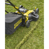 Stanley Batteridrevet plæneklipper (SFMCMW2651M-QW), 36 Volt (2x18V) Sort/Gul