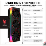 XFX Radeon RX 9070 Swift OC, Grafikkort Sort