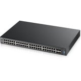 Zyxel XGS2210-52 Administreret L2 Gigabit Ethernet (10/100/1000) 1U Sort, Switch Administreret, L2, Gigabit Ethernet (10/100/1000), Stativ-montering, 1U