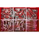 fischer FixTainer-DUOPOWER kort / lang NV, Dyvel Lys grå/Rød