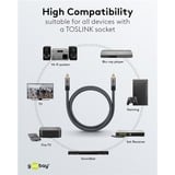 goobay Plus Toslink-kabel Sort/Sølv