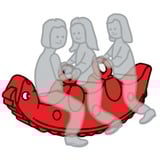 BIG 800001335 Gynge- og ride-on-legetøj Andet til at køre på, Vippe Rød, 1 År, Rød