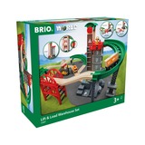 BRIO 33887 Togbane, løft og læs med lagerbygning, Spil bygning 