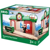 BRIO Record & Play station, Tog Record & Play station, 0,3 År, Batterier påkrævet, Sort, Grøn, Rød