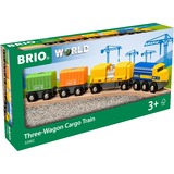 BRIO Three-Wagon Cargo Train legetøjsbil, Spil køretøj Tog, 3 År, Plast, Træ, Flerfarvet