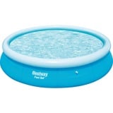 Bestway Fast Set 57273 swimmingpool til over jorden Oppustelig pool Rund 5377 L Blå, Swimming pool Blå/Lyseblå, 5377 L, Oppustelig pool, Blå, 12,3 kg