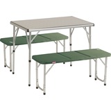 Coleman 205584 campingbord Hvid Grøn/Sølv, 4 sæde(r), Indbyggede sæder, Aluminium, Hvid, 8,4 kg