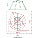 Coleman Cortes Octagon 8 Blackout, Telt mørk grøn