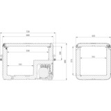 Dometic CFX3 55 køleboks 48 L Elektrisk Sort, Sølv mørk grå/Lys grå, Sort, Sølv, Plast, Polyurethan (PU), LCD, 48 L, R134a
