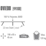 High Peak Campingliggestol Oviedo, Camping seng grå