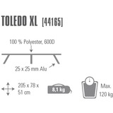High Peak Campingliggestol Toledo XL, Camping seng grå